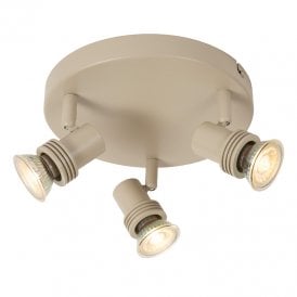 Lucide Kianti 3 Light Ceiling Spotlight Plate - Taupe