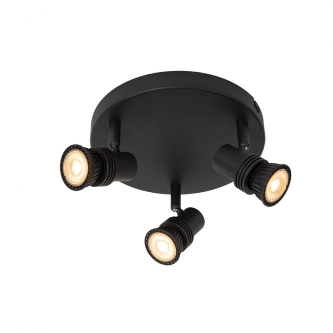 Lucide Kianti 3 Light Spotlight Plate - Black