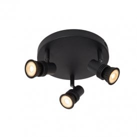 Kianti 3 Light Spotlight Plate - Black