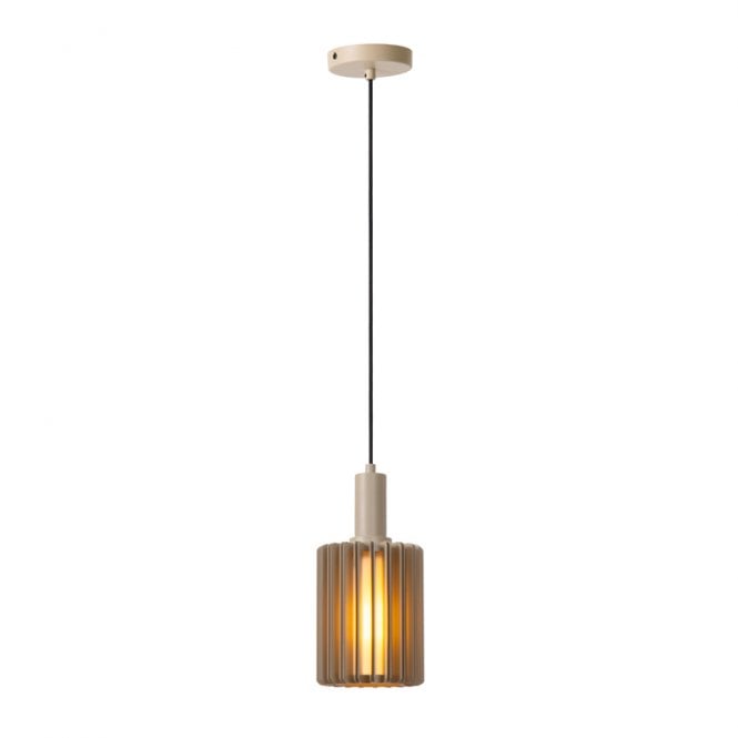 Lucide Lambres Single Light Ceiling Pendant - Cream