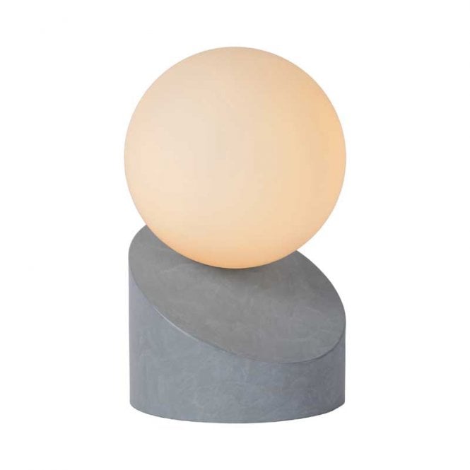 Lucide  Len Single Light Touch Table Lamp In Grey finish