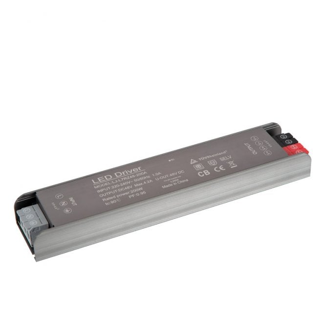 Lucide Linial 1 Circuit Smart Track LED Driver- 200W - Grey