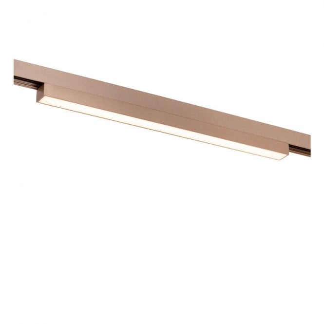 Lucide  Linial Glyx 1 Circuit 11W Warm White LED Track Spotlight - Champagne