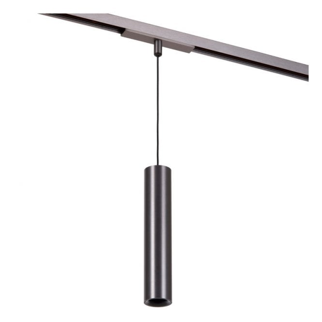 Lucide  Linial Luxus 1 Circuit 8W Warm White LED Track Pendant Light - Satin Gun Metal