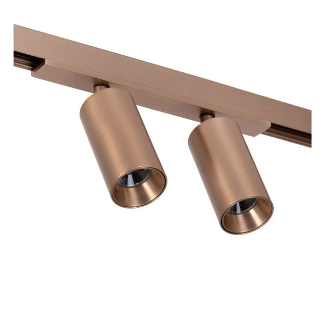 Lucide  Linial Moxx 1 Circuit 10W Warm White LED Double Track Spotlight - Champagne