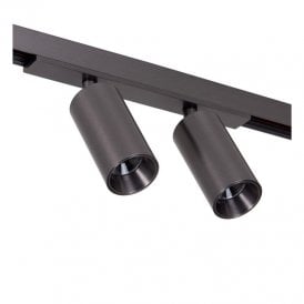 Lucide Linial Moxx 1 Circuit 10W Warm White LED Double Track Spotlight - Satin Gun Metal