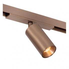 Lucide Linial Moxx 1 Circuit 10W Warm White LED Single Track Spotlight - Champagne