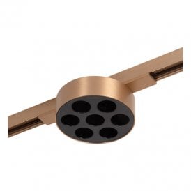 Lucide Linial Xavi 1 Circuit 7W Warm White LED Track Spotlight - Champagne