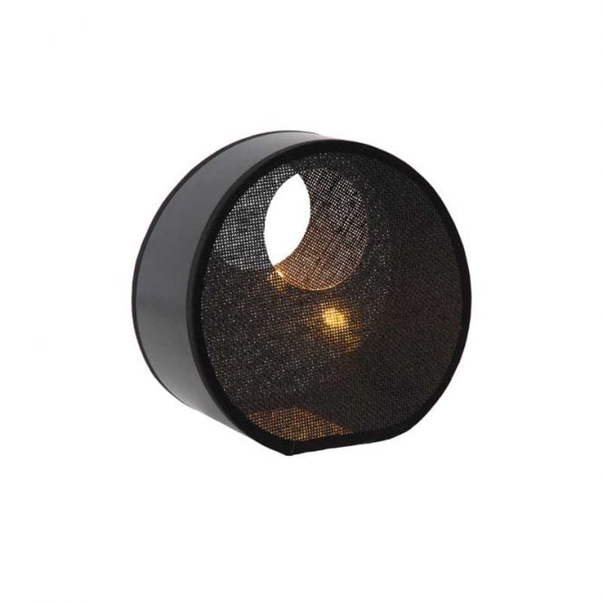 Lucide Loxia Single Light Table Lamp In Black Finish