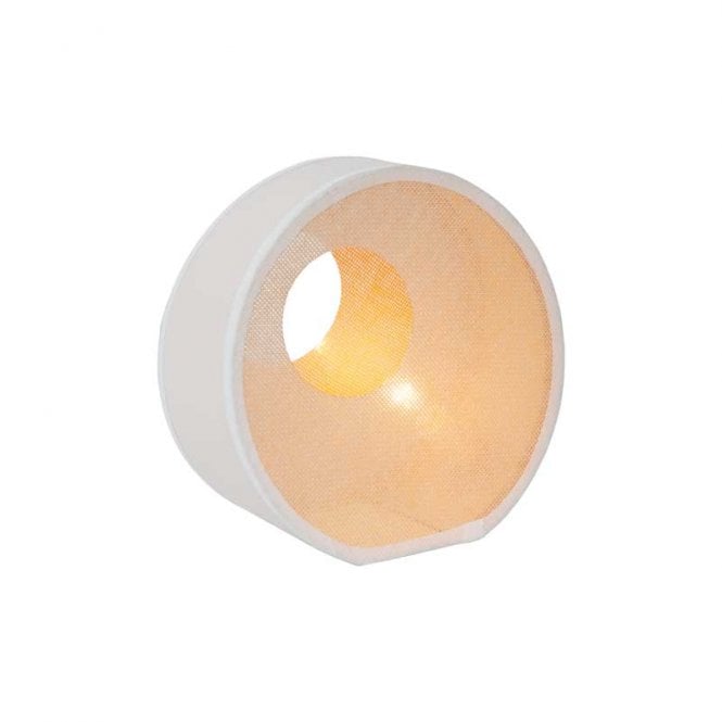 Lucide Loxia Single Light Table Lamp In Cream Finish