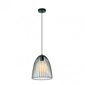 Lucide Macarons Single Light Ceiling Pendant In Green Finish