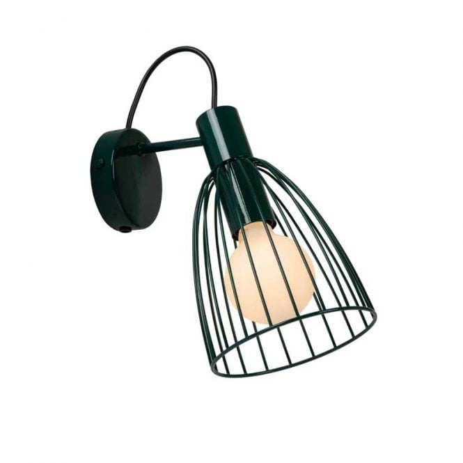 Lucide  Macarons Single Light Wall Fitting In Green Finish