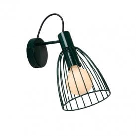 Lucide Macarons Single Light Wall Fitting In Green Finish