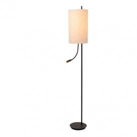 Magic Dual Light Floor Lamp - Black with Cream Shade