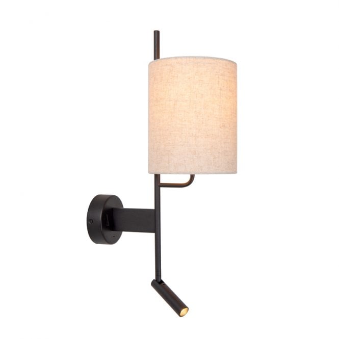 Lucide Magic Wall Light with Reading Light - Black