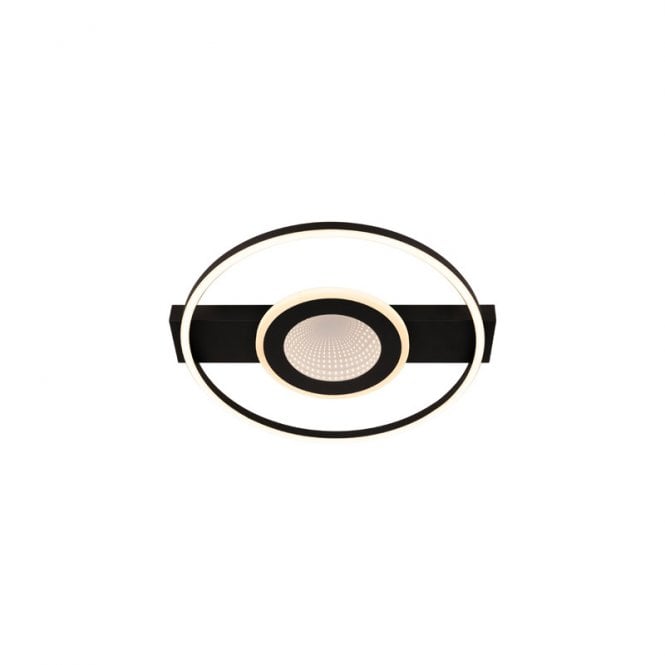 Lucide Marcia LED Flush Ceiling Light - Black
