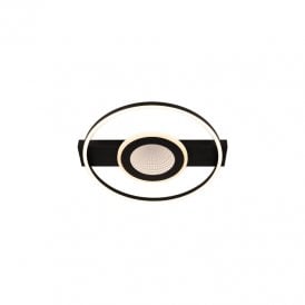 Lucide Marcia LED Flush Ceiling Light - Black