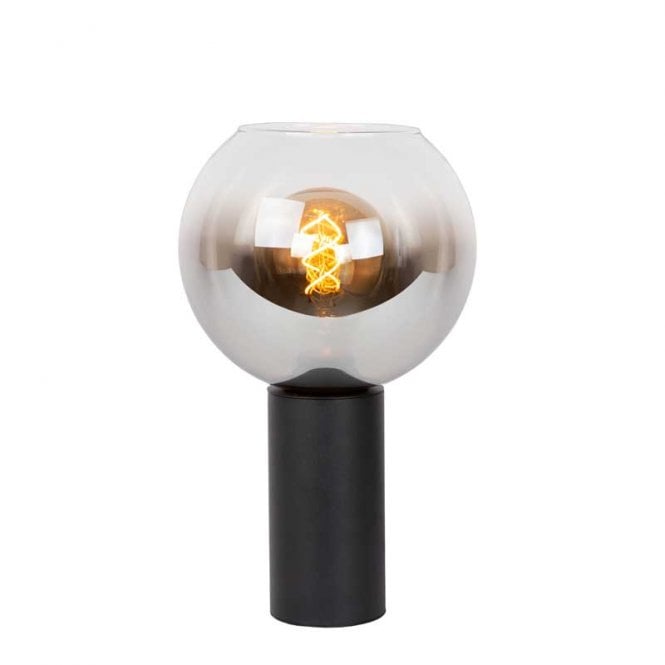 Lucide Marius Single Light Table Lamp In Black Finish