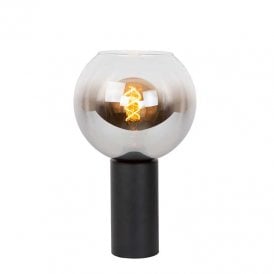 Lucide Marius Single Light Table Lamp In Black Finish