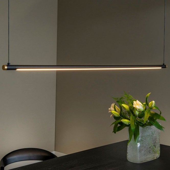 Lucide  Marnik CCT LED Bar Ceiling Pendant Light - Black