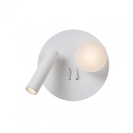 Matiz LED Wall Fitting with Adjustable Reading Light - White