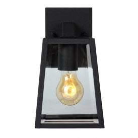 Lucide Matslot Single Light Outdoor Hanging Wall Lantern In Black Finish