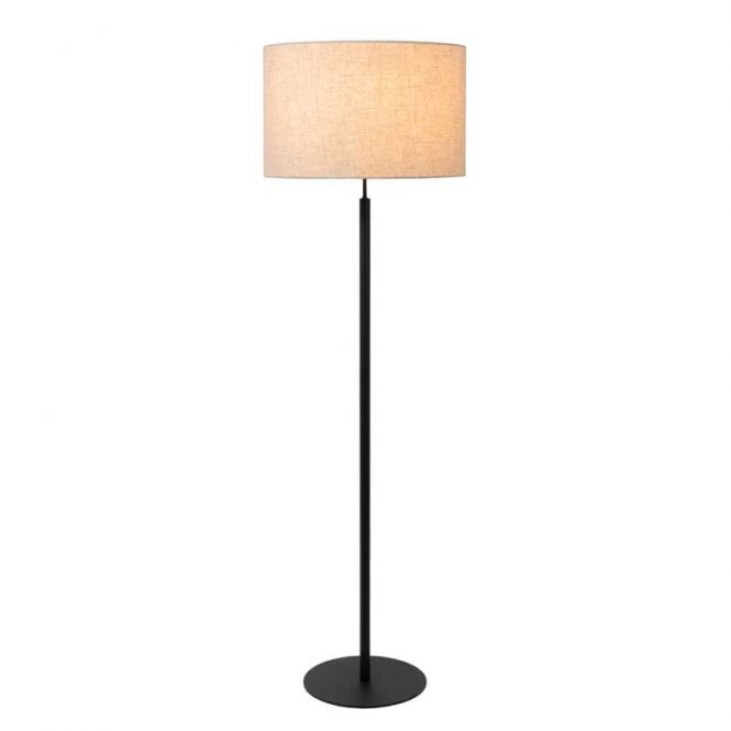 Lucide  Maya Single Light Floor Lamp In Cream Finish