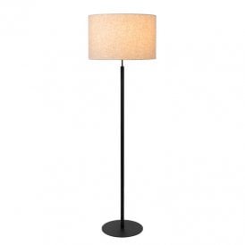 Lucide Maya Single Light Floor Lamp In Cream Finish