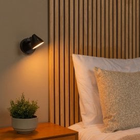 Lucide Milne LED Touch Wall Light - Black