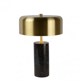 Lucide Mirasol 3 Light Table Lamp In Black & Brass Finish