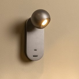 Lucide Montana LED Reading Light with USB Charging Port - Grey