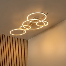 Lucide Nicola CCT LED Flush Ceiling Light - Taupe