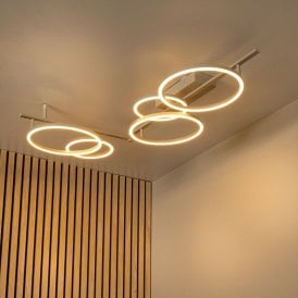 Lucide Nicola CCT LED Large Flush Ceiling Light - Taupe