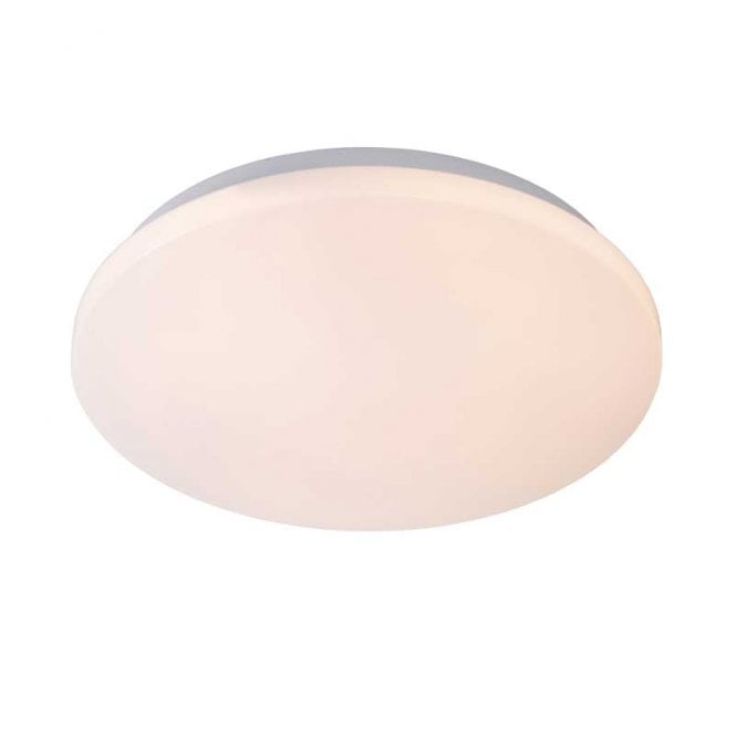 Lucide Otis 39 LED Flush Ceiling Fitting In Opal Finish