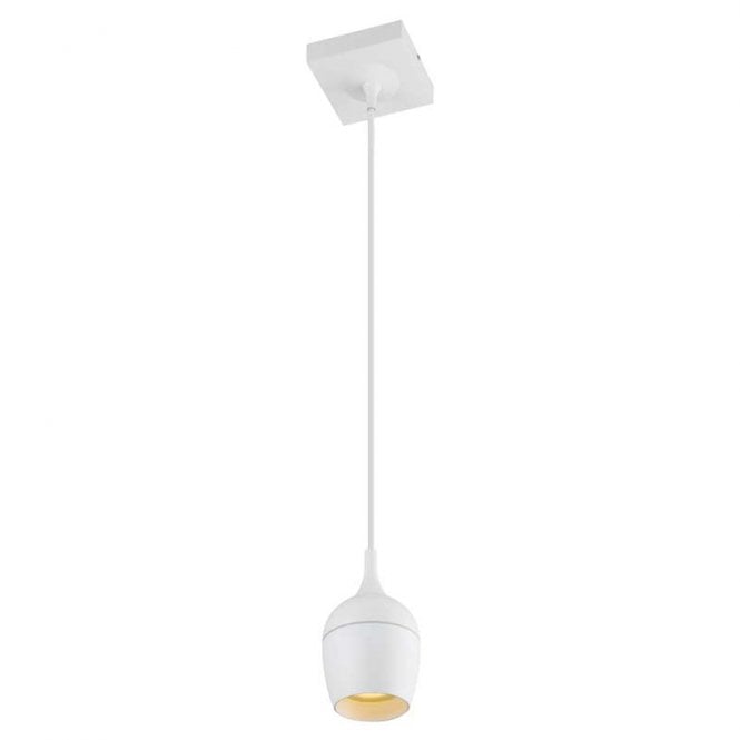Lucide Preston Single Light Bathroom Ceiling Pendant In White Finish