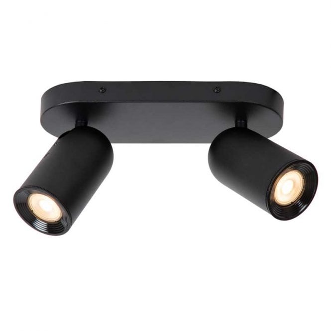 Lucide  Punch 2 Light Bar Spotlight Fitting In Black Finish