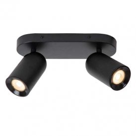 Lucide Punch 2 Light Bar Spotlight Fitting In Black Finish