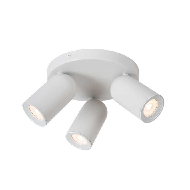 Lucide  Punch 3 Light Spotlight Plate In White Finish