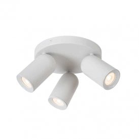 Lucide Punch 3 Light Spotlight Plate In White Finish