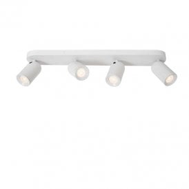 Lucide Punch 4 Light Spotlight Bar In White Finish