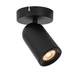 Lucide Punch Single Light Spotlight Fitting In Black Finish