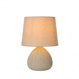 Ramzi Ceramic Table Lamp In Cream Finish