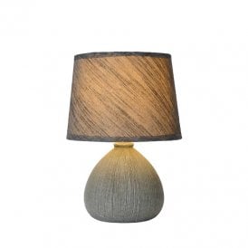 Ramzi Ceramic Table Lamp In Grey Finish