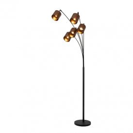 Rankos 5 Light Floor Lamp - Black