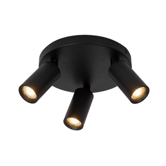 Lucide Ritmo 3 Light Spotlight Plate - Black