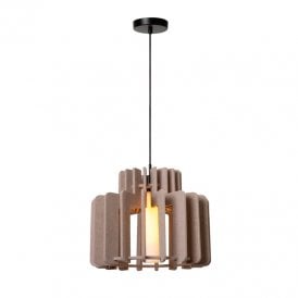 Rollo 400 Single Light Ceiling Pendant - Taupe
