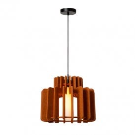 Rollo 400 Single Light Ceiling Pendant - Terracotta