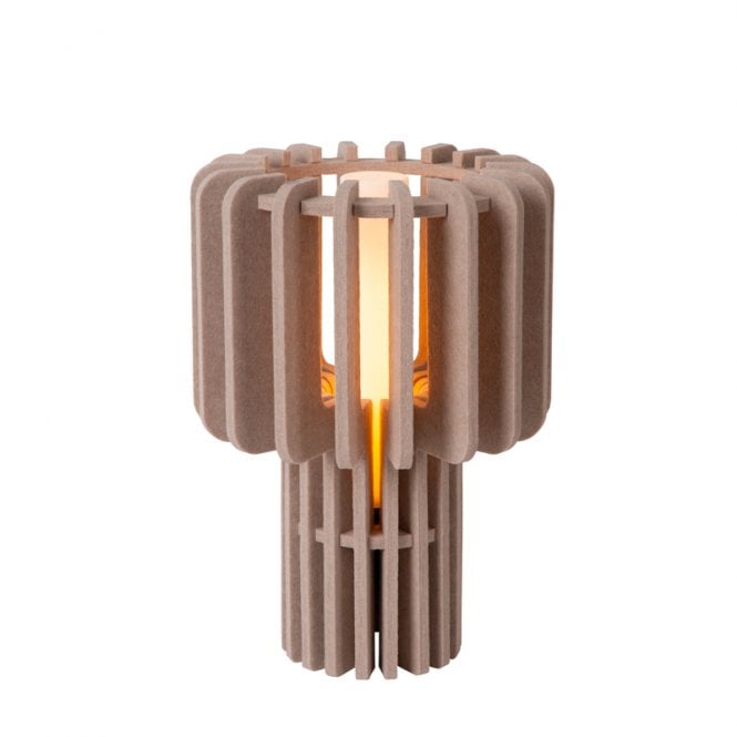 Lucide Rollo Single Light Table Lamp - Taupe