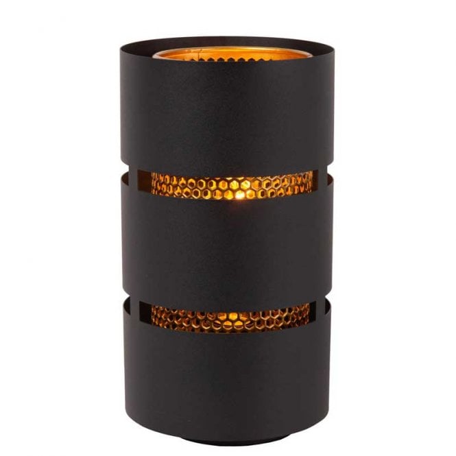 Lucide  Rosas Single Light Table Lamp In Black Finish