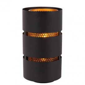Lucide Rosas Single Light Table Lamp In Black Finish